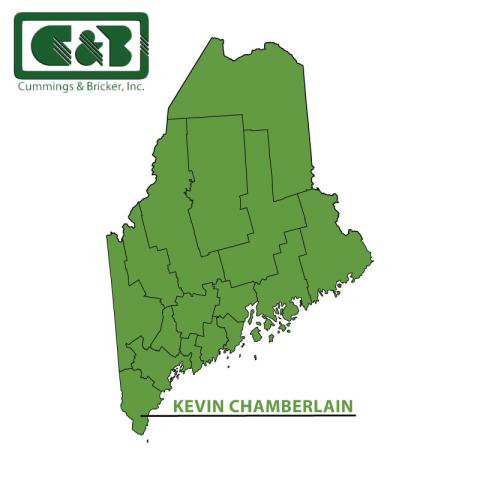 Image showing Map of Maine with county lines, showing Cummings & Bricker's distribution territory