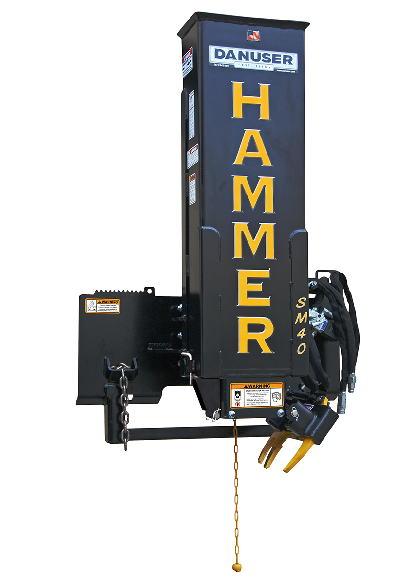 Hammer SM40 Post Driver for Skid Steers