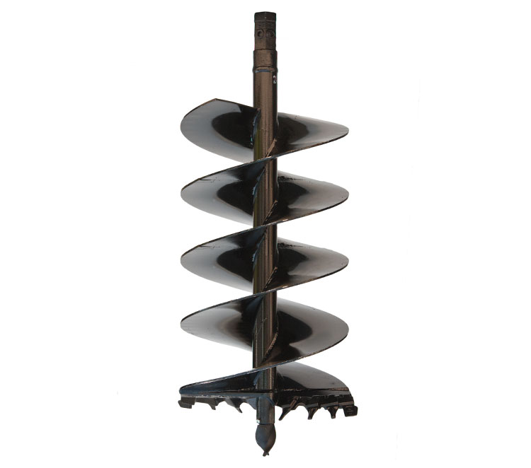 Cast Auger for difficult ground conditions-fracturable rock, asphalt, frozen ground, heavy clay, & compacted soils.
