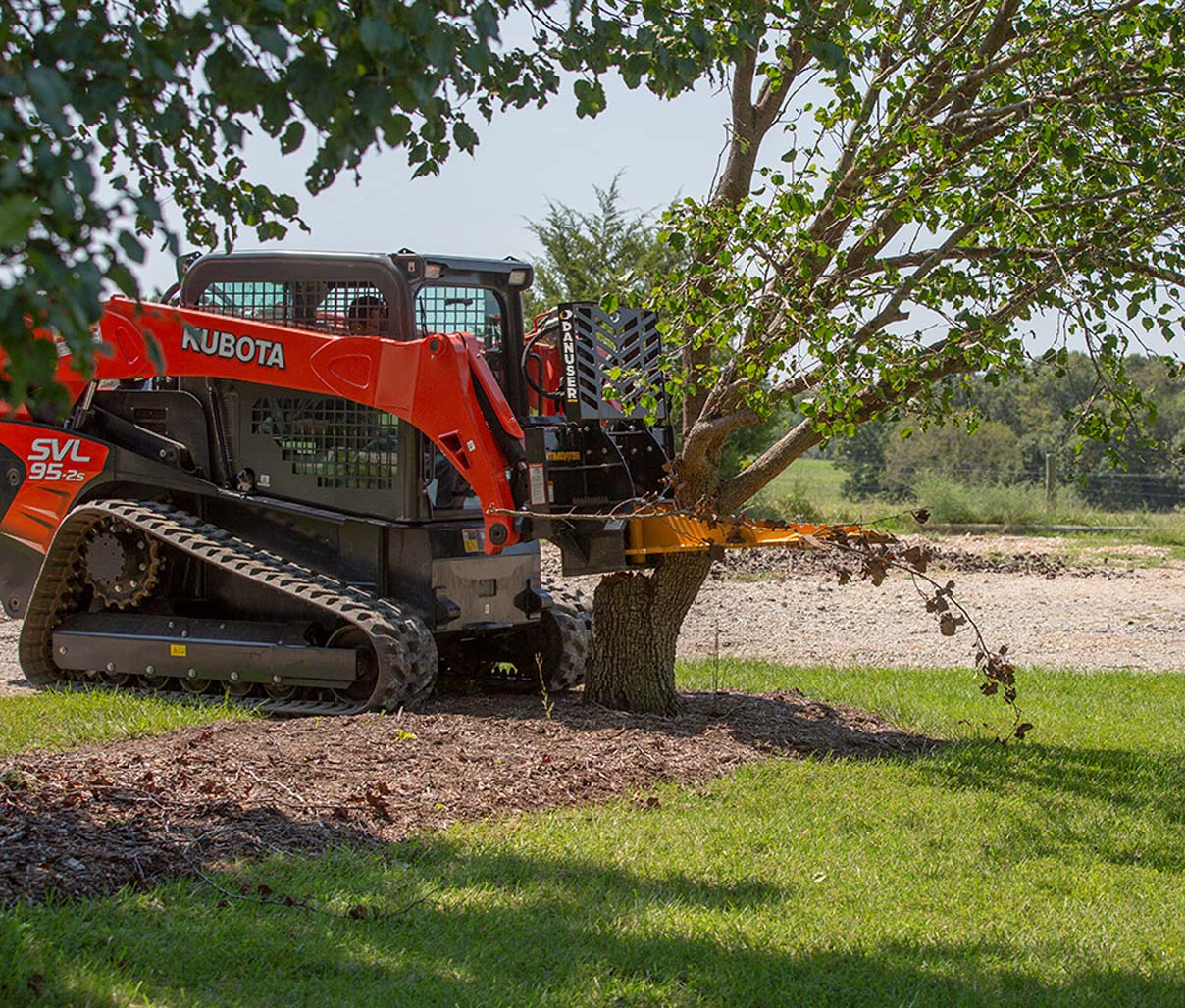 A true land-clearing, obstacle-removing attachment for your skid-steer or tractor