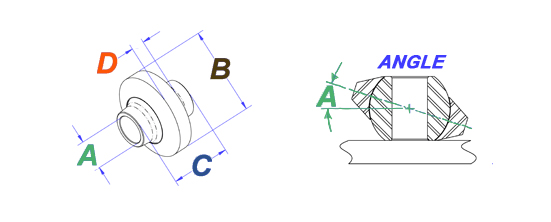Shouldered ball joint schematic