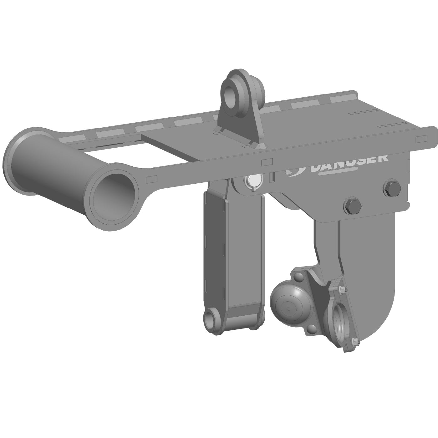 Mount that allows an EP Auger Drive to be used on TAG QC30 and Wain Roy XLS 1/4 yard machines.