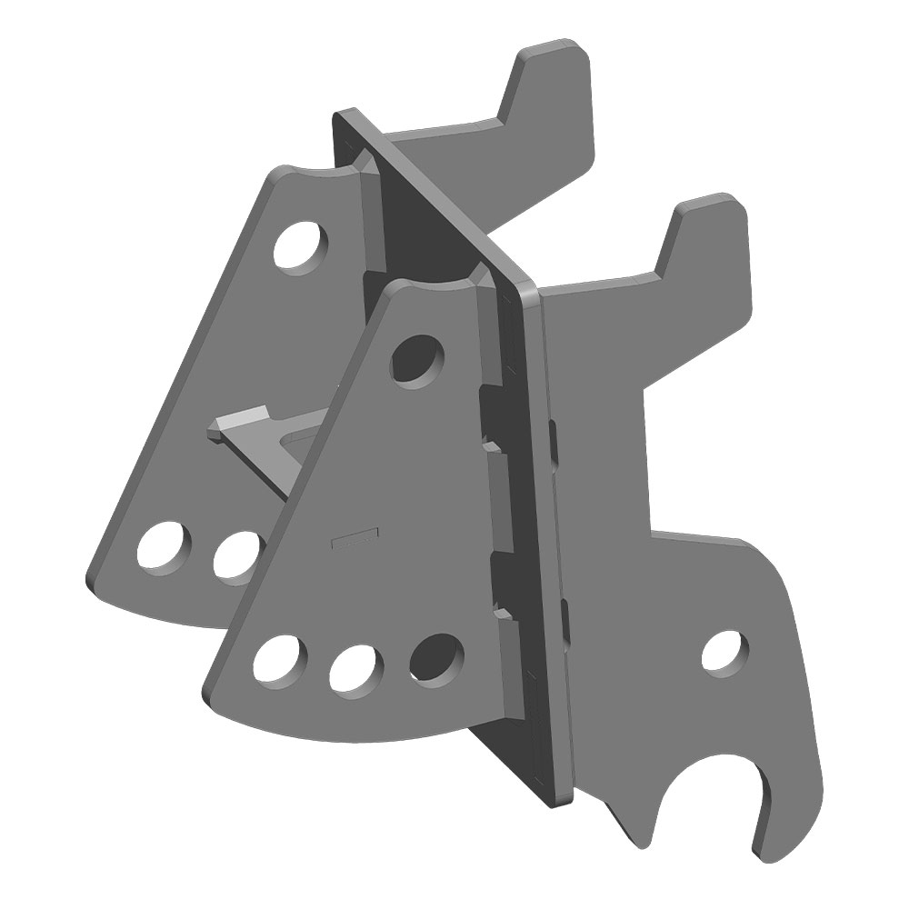Back view Excavator Quick Attach Mounting Kit (JD 50D/50G/60G (wedge))
