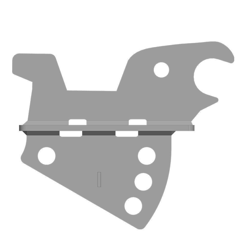 Side view of Excavator Quick Attach Mounting Kit (JD 50D/50G/60G (wedge))