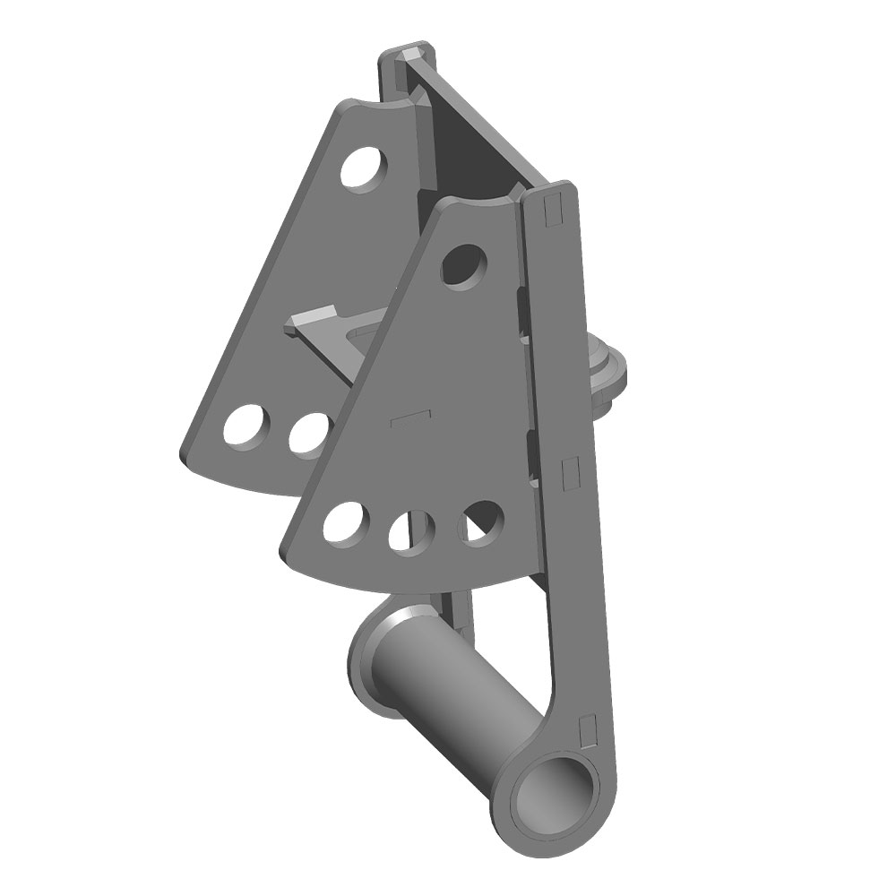 Back view of Excavator Quick Attach Mounting Kit (TAG QC27 Style (quick coupler))