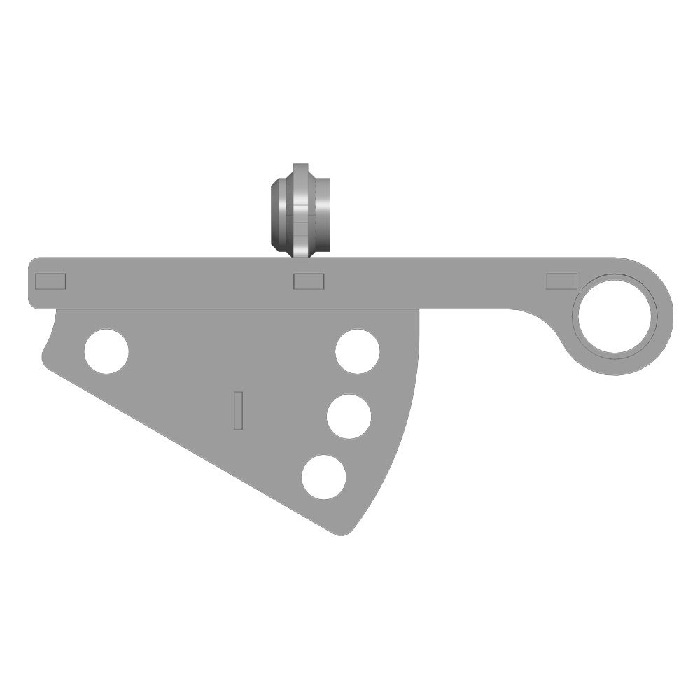 Side view of Excavator Quick Attach Mounting Kit (TAG QC27 Style (quick coupler))