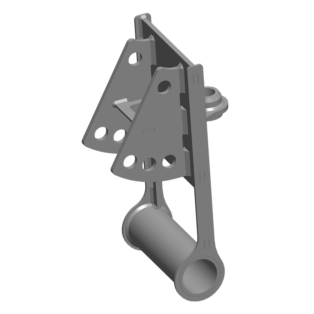 Back view of Excavator Quick Attach Mounting Kit (TAG QC30 Style (quick coupler))