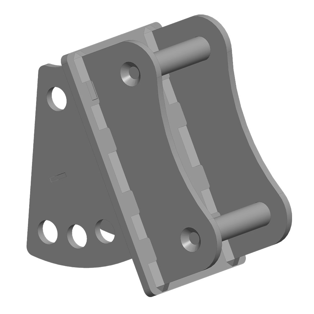 Front view of Excavator Quick Attach Mounting Kit (Yanmar VIO40/45/50/55 (quick coupler))