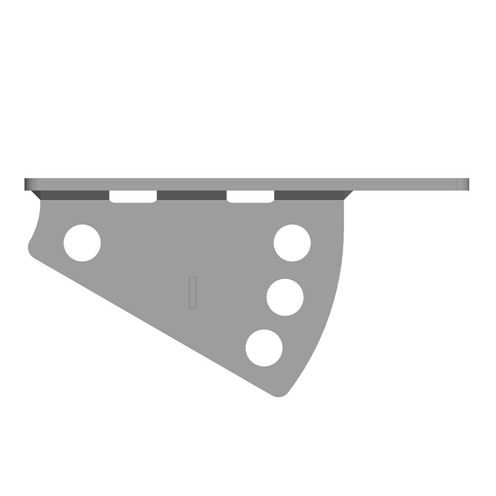 Side view of Excavator Quick Attach Mounting Kit (Blank Universal Mount)