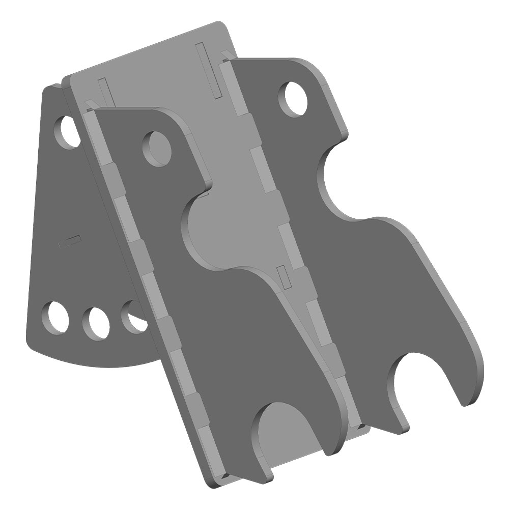 Mount that allows a Hornet Post Driver to be used on Kubota KX161, U45 machines.