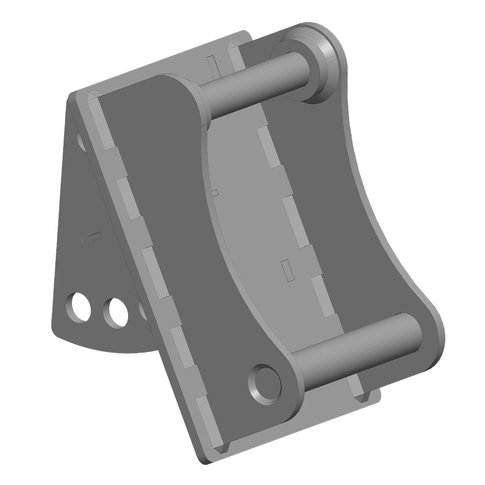 Mount that allows a Hornet Post Driver to be used on CAT 420D, 420E machines.