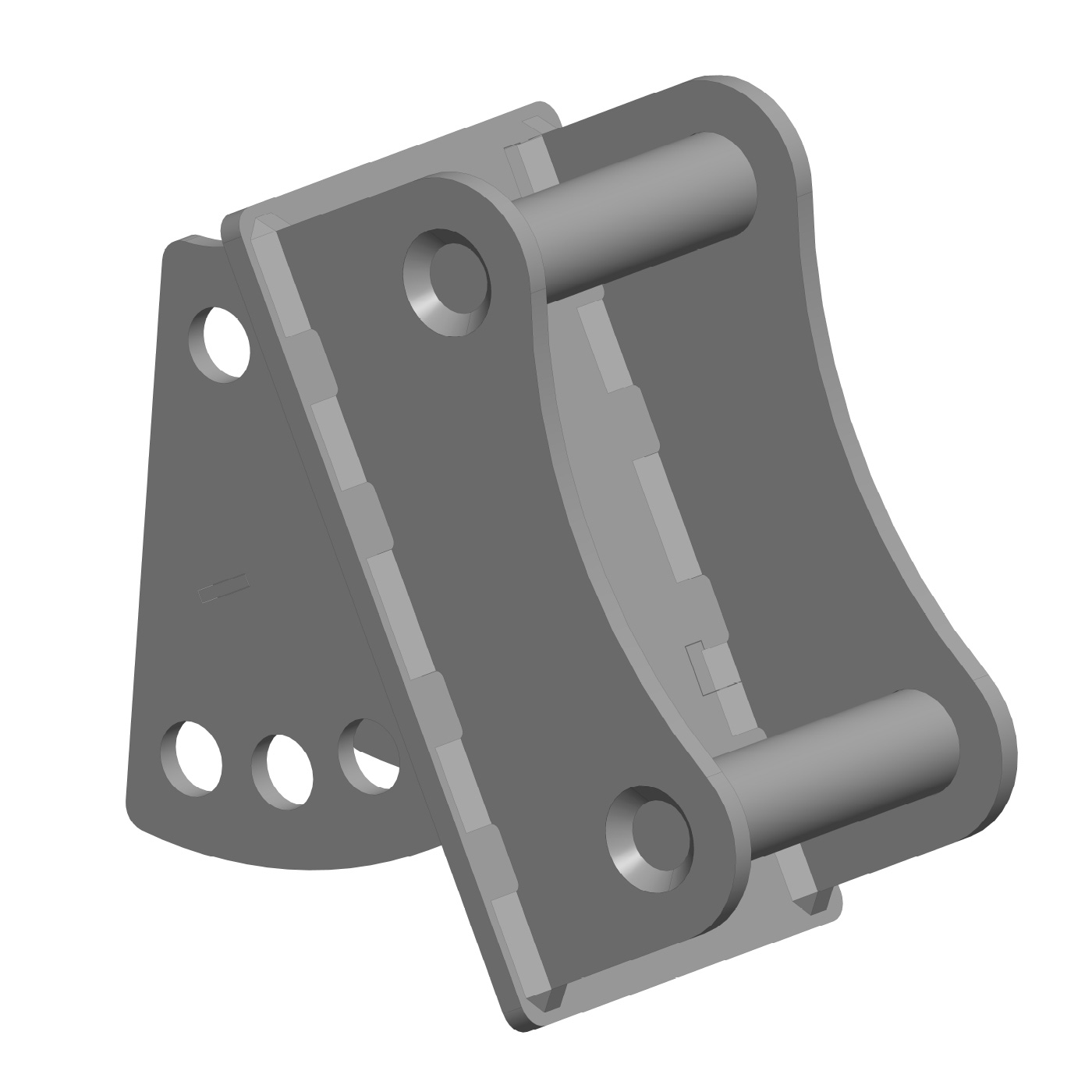 Mount that allows a Hornet Post Driver to be used on Bobcat E85 machines.0