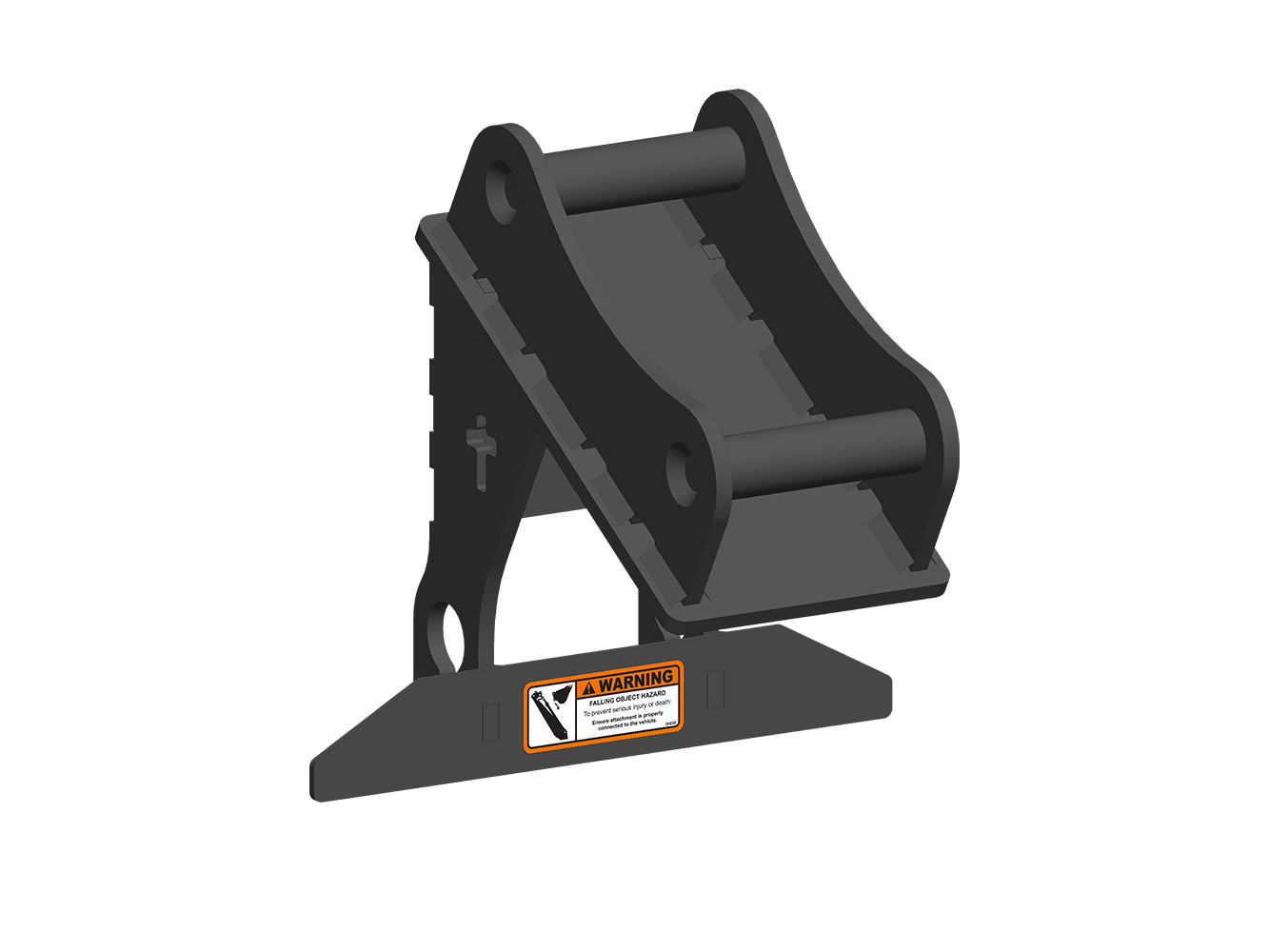 Mount that allows a T3 Post Driver to be used on Case CX57C and New Holland E57 machines.