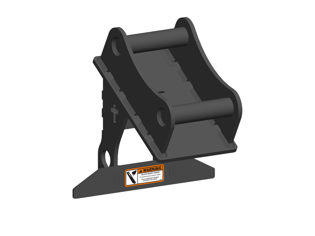 Mount that allows a T3 Post Driver to be used on Bobcat E85 machines.