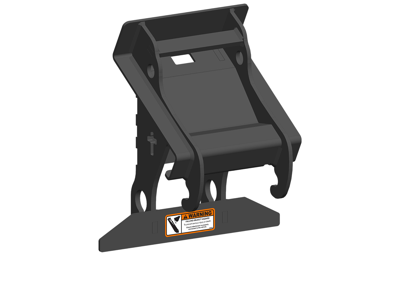 Mount that allows a T3 Post Driver to be used on Bobcat X-Change machines. 