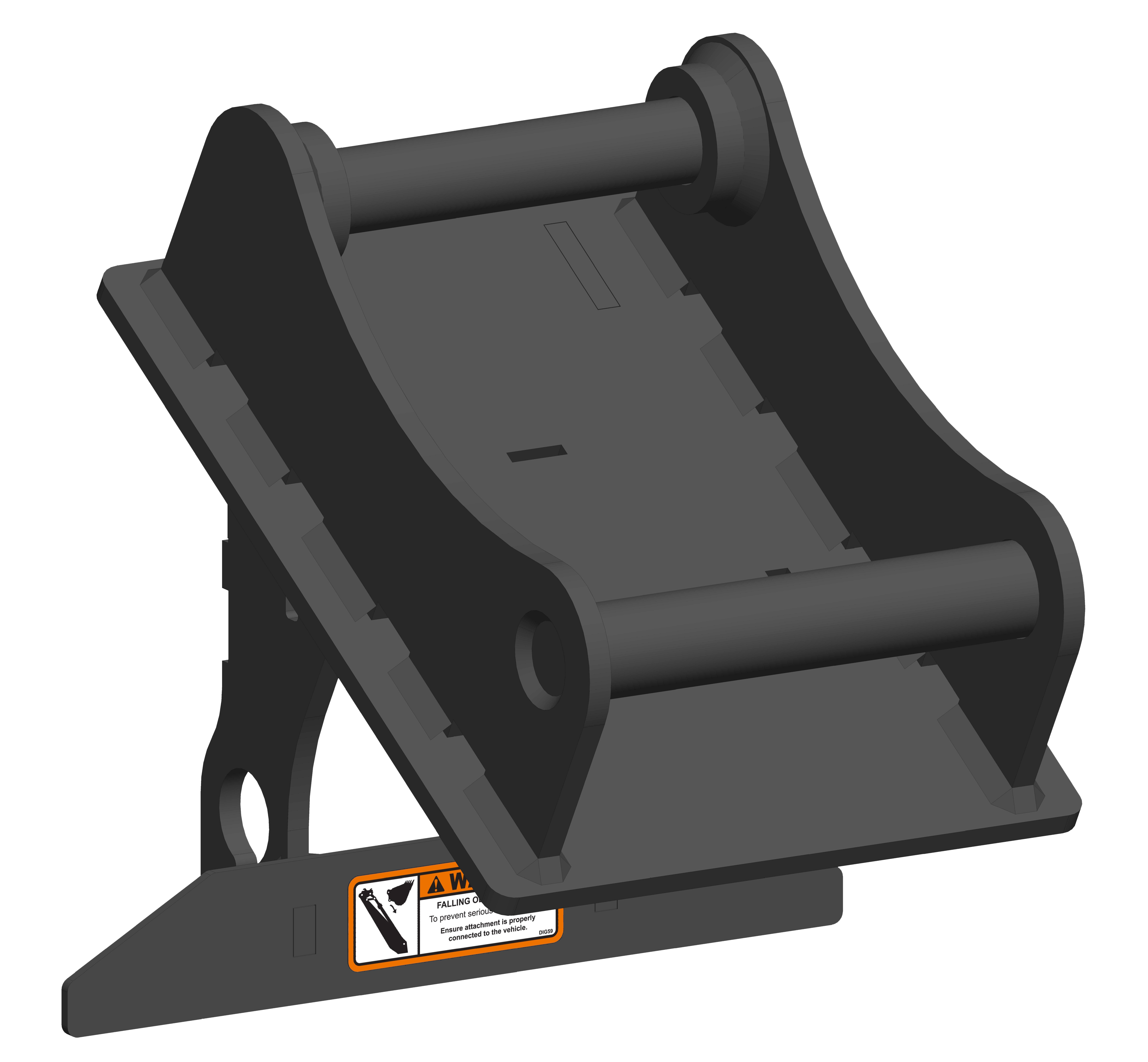 Mount that allows a T3 Post Driver to be used on CAT 420D and 420E machines.
