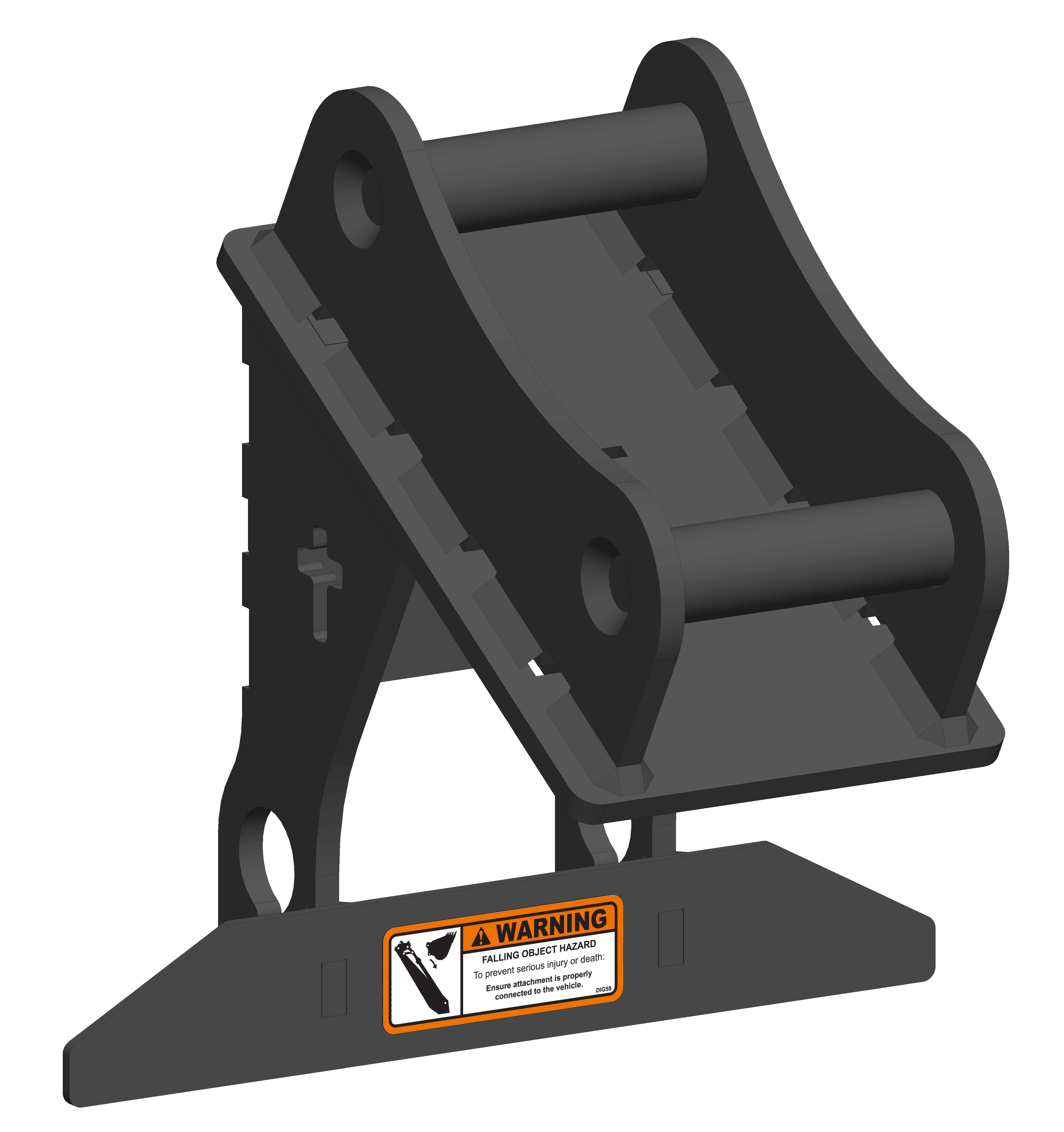Mount that allows a T3 Post Driver to be used on CAT 304/305CCR, 305E/E2, 305.5E/E2, and 306 machines.