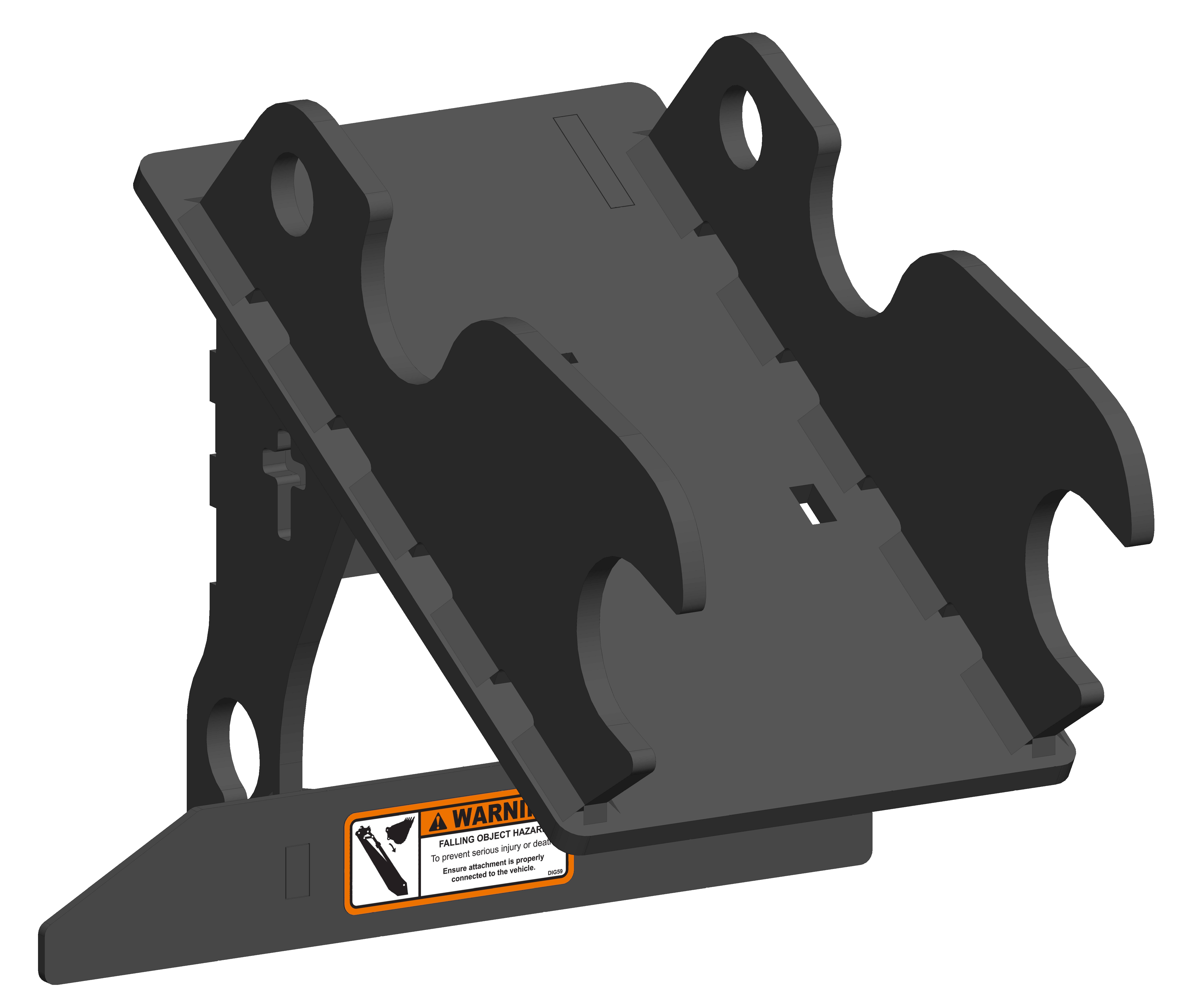 Mount that allows a T3 Post Driver to be used on Kubota KX161, U45 machines.
