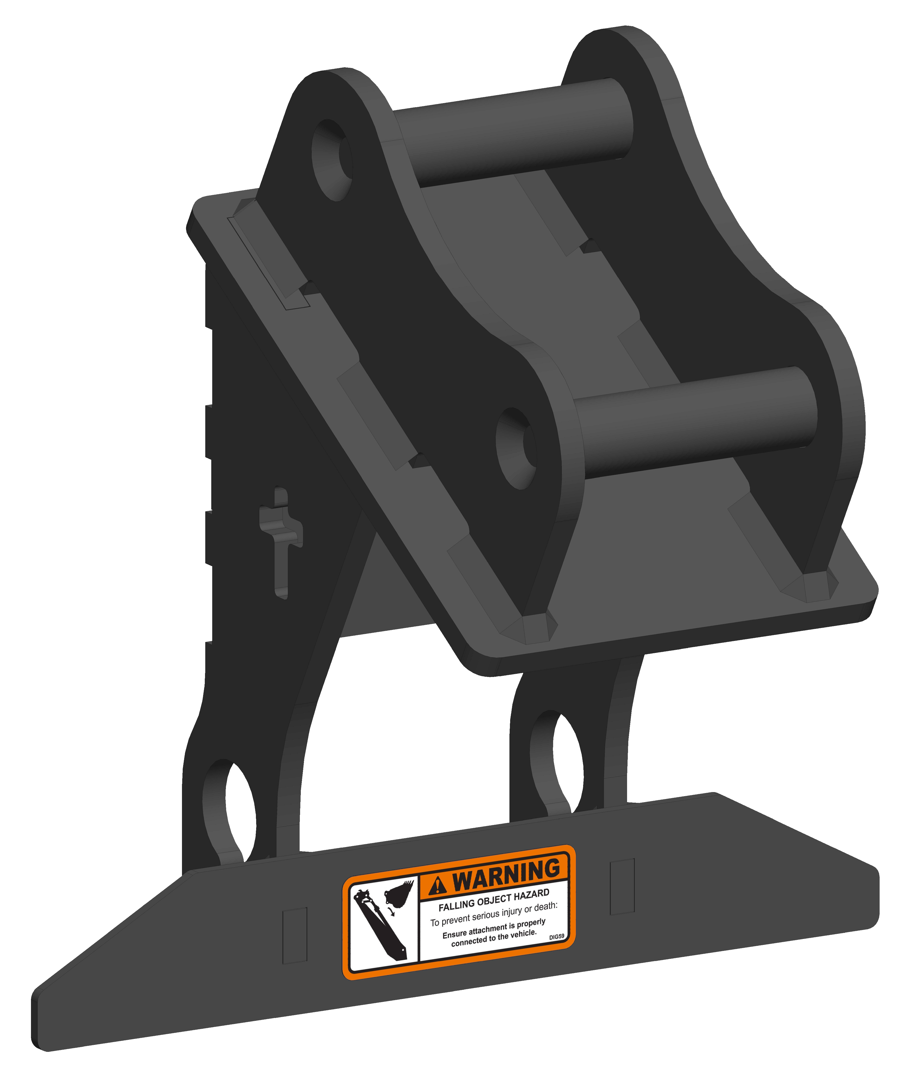 Mount that allows a T3 Post Driver to be used on CAT 303CR/CCR, 303E/E2, 303.5E/E2, and 304E/E2 machines.