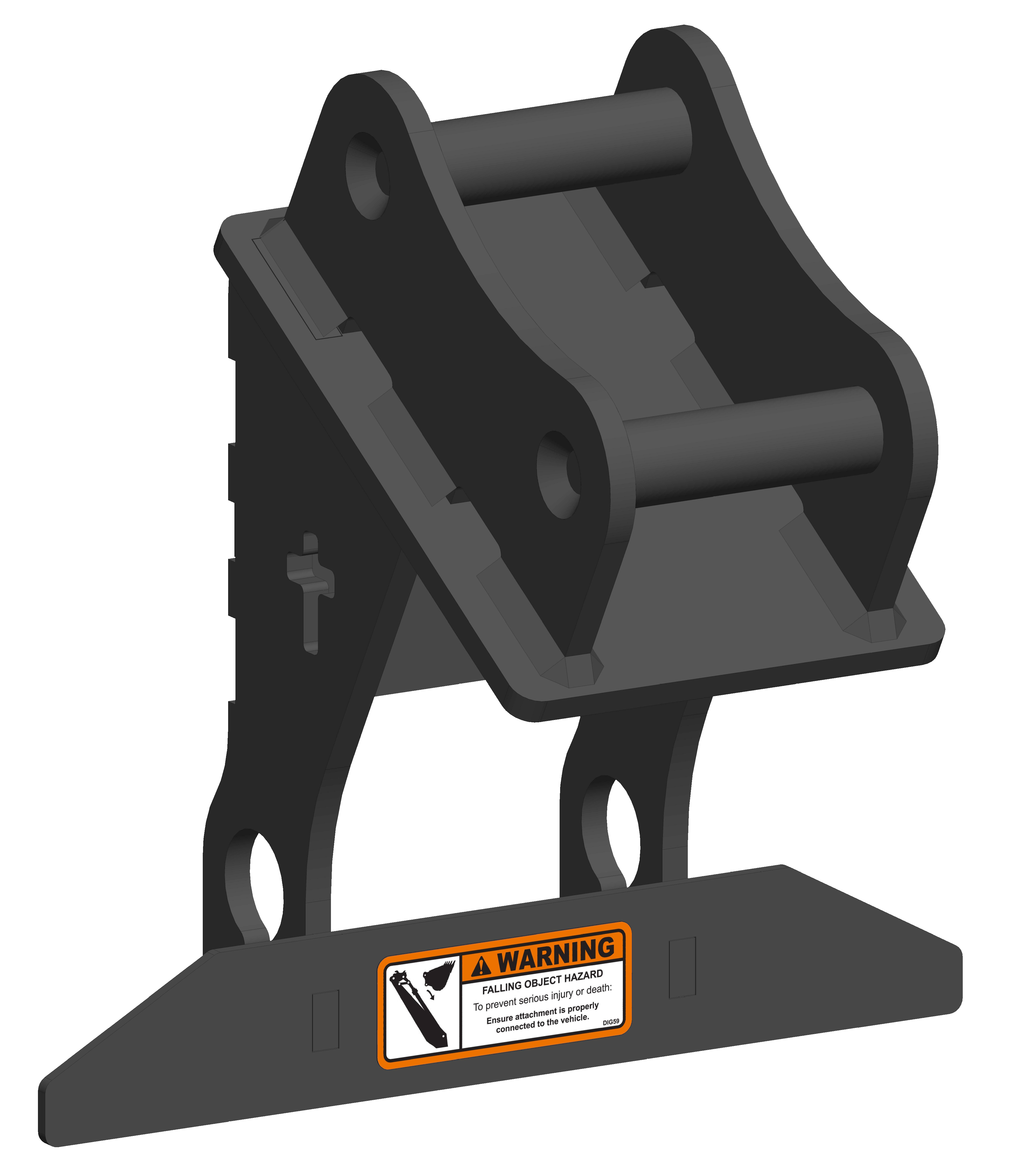 Mount that allows a T3 Post Driver to be used on Sany SY35U machines.