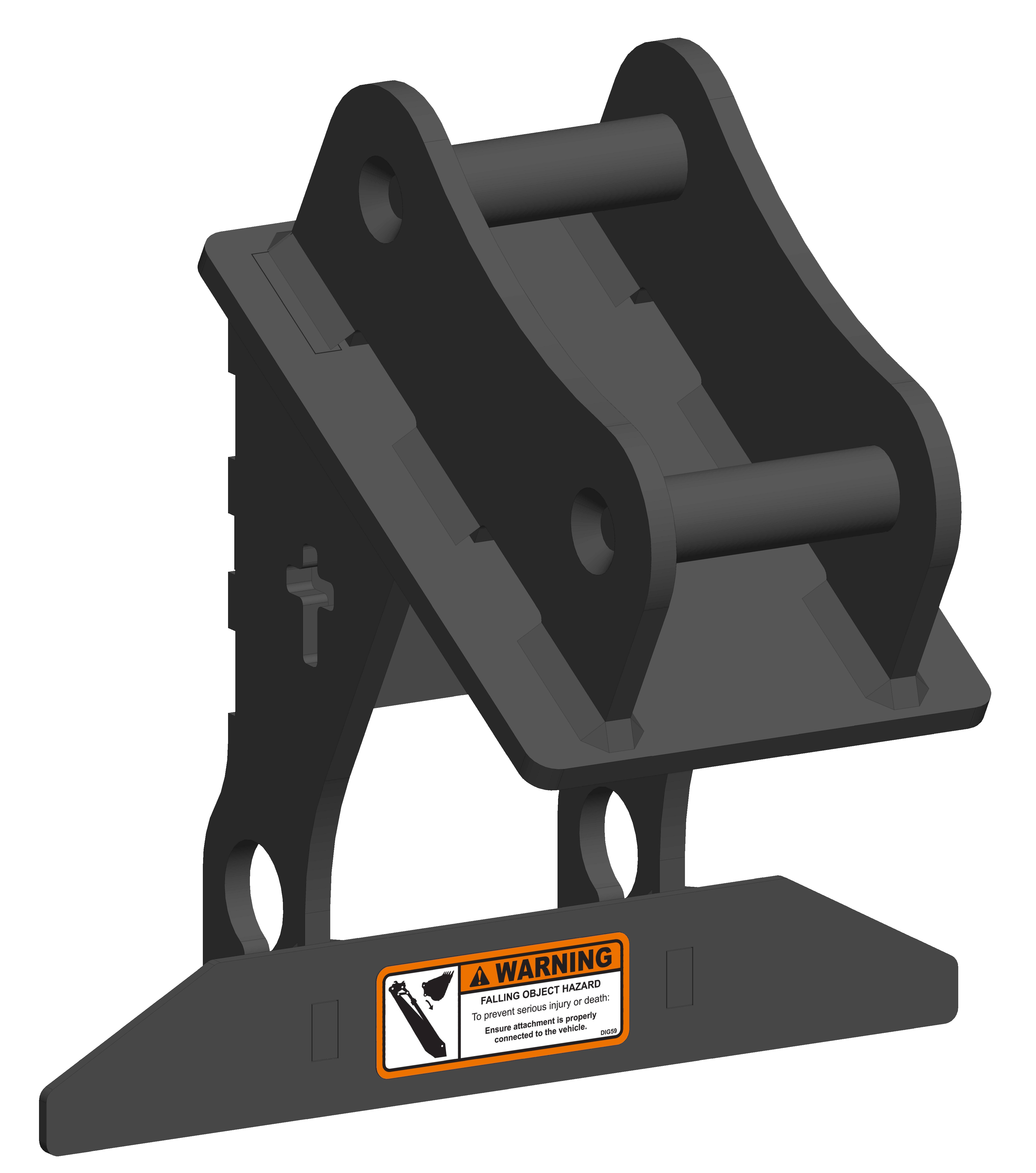 Mount that allows a T3 Post Driver to be used on Yanmar ViO27, ViO35, SV40 machines.