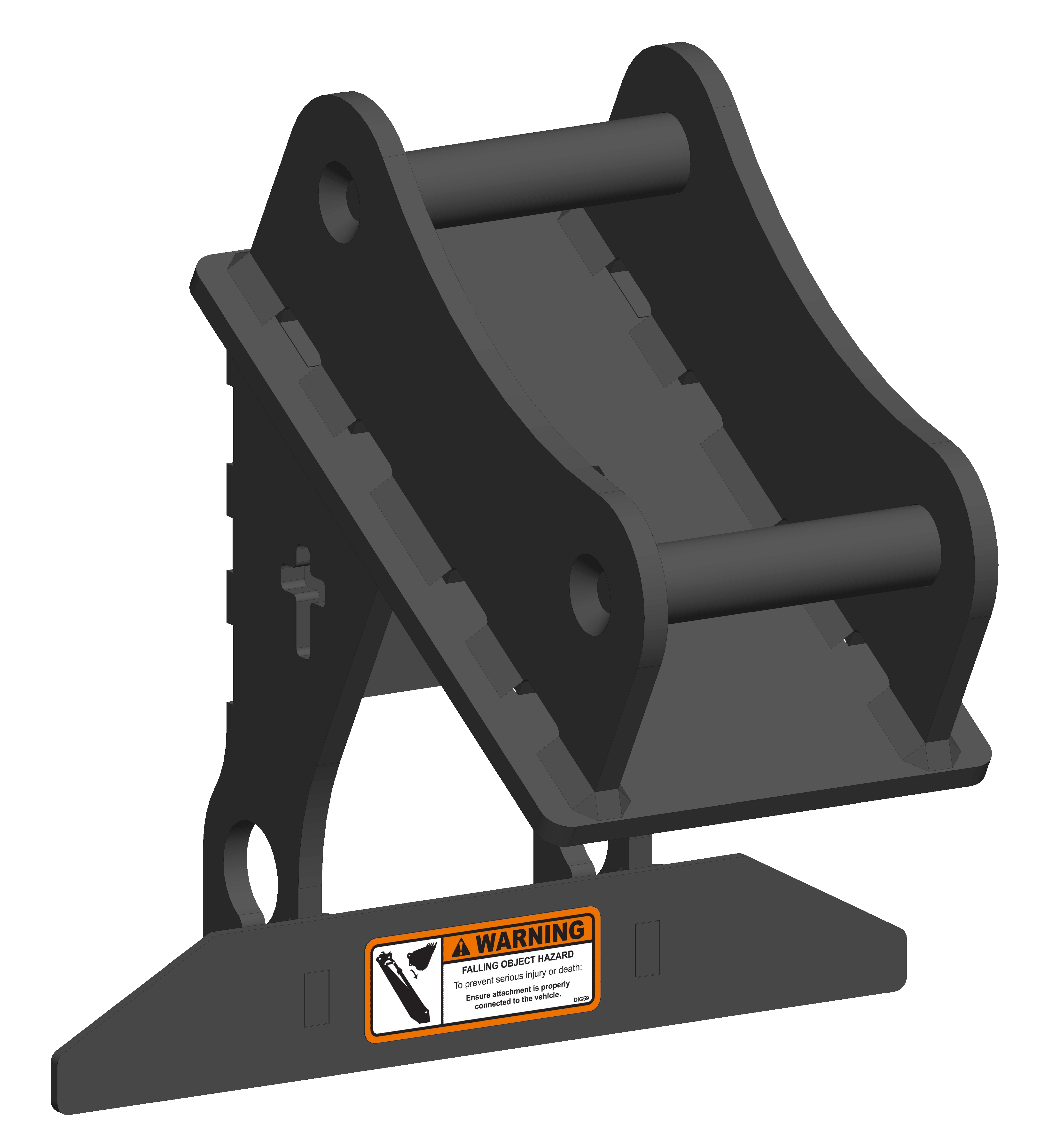 Mount that allows a T3 Post Driver to be used on ​​​​​​​Yanmar ViO40, ViO45, ViO50, ViO55 machines.