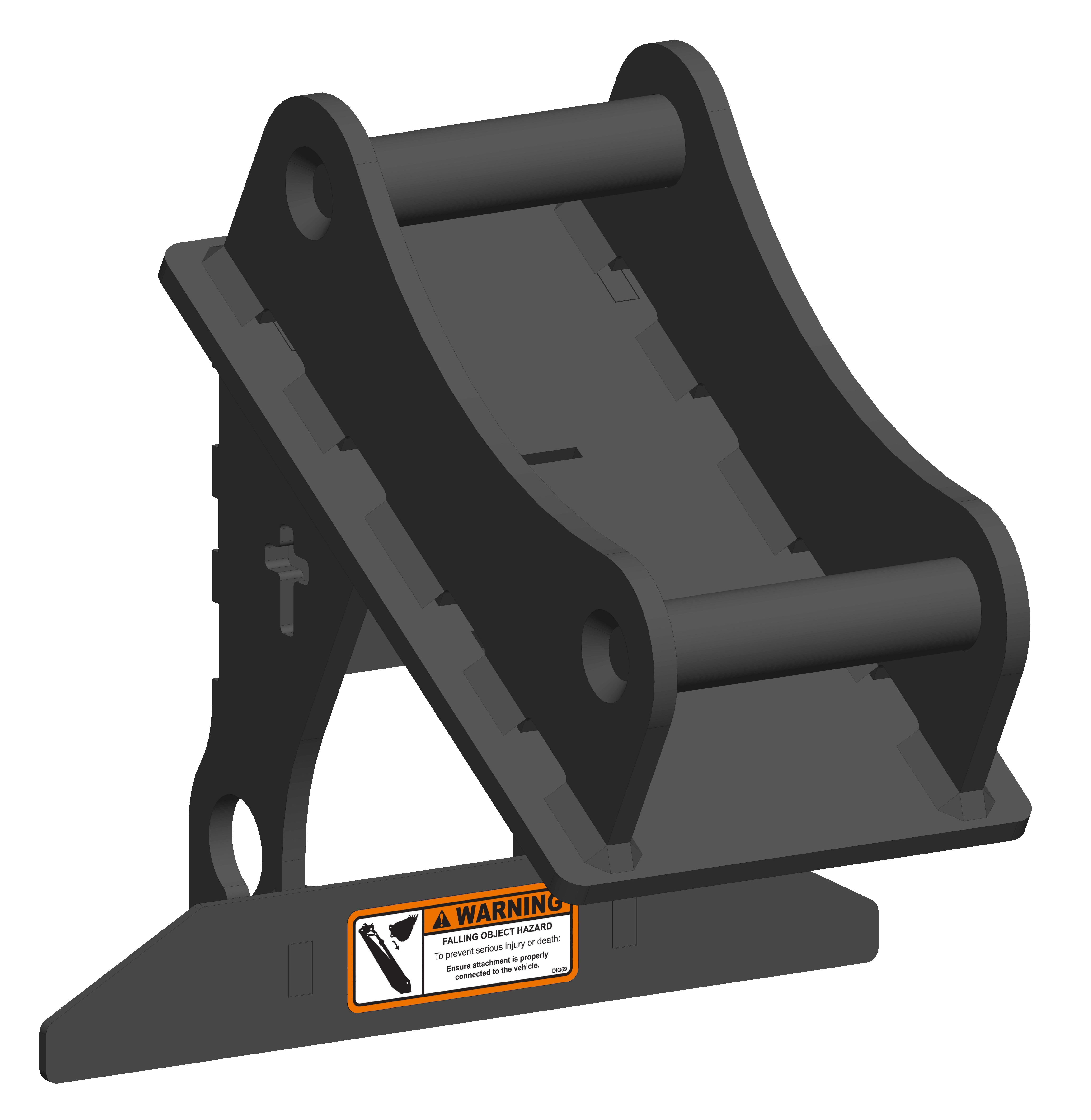 Mount that allows a T3 Post Driver to be used on Yanmar ViO80, SV100 machines.