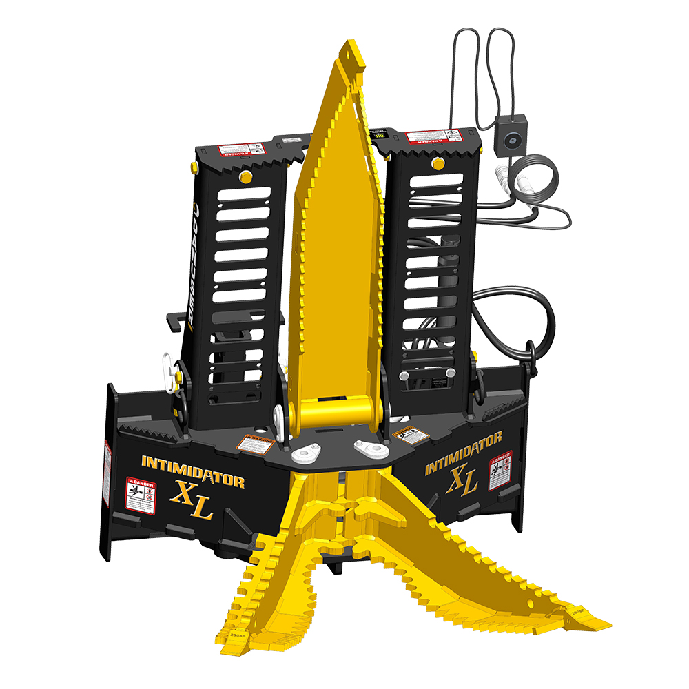 Intimidator XL product image with white background jaws and grapple open