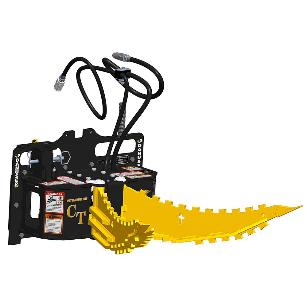 Intimidator CT for mini skid steers with jaws open product image with white background