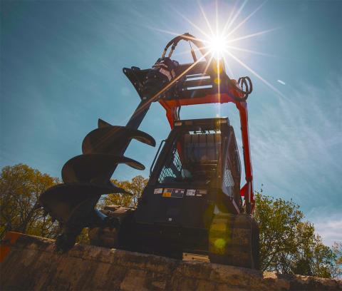 EP 615 Auger Drive on a Kubota Skid Steer