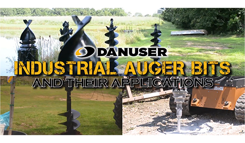 Auger bits in background with text stating Industrial Auger Bits and their appliations