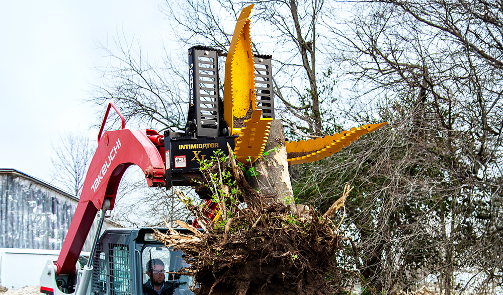 Intimidator XL remove a tree stump