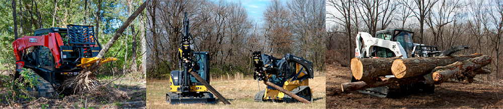 Danuser Intimidator, Hornet, and pallet fork with grapple in use
