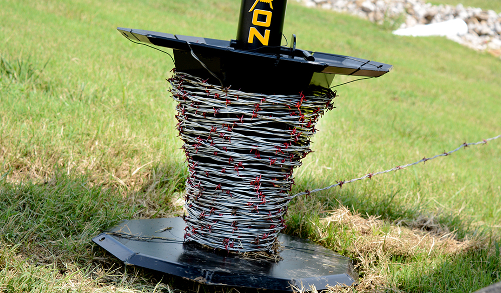 Python wire winder winding barbed wire